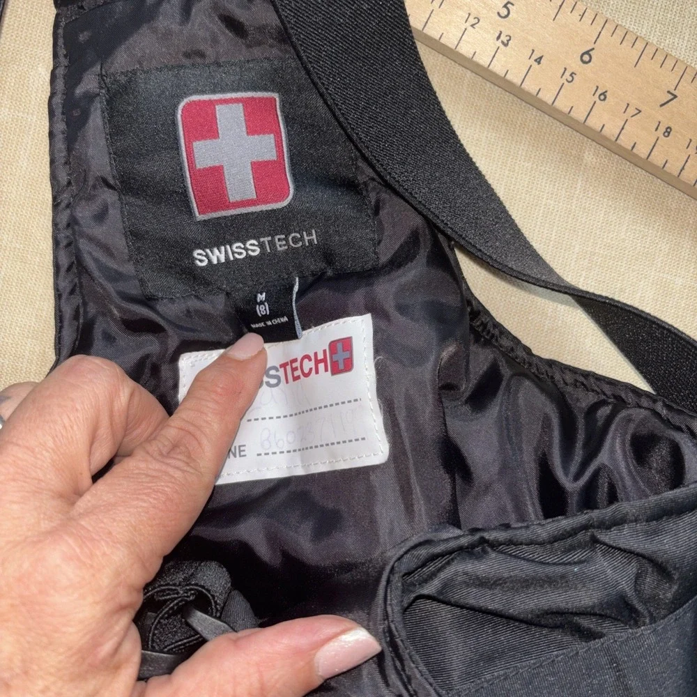 Swiss Tech Ski Pants Kids 8 Black Excellent Youth Winter Performance Gear